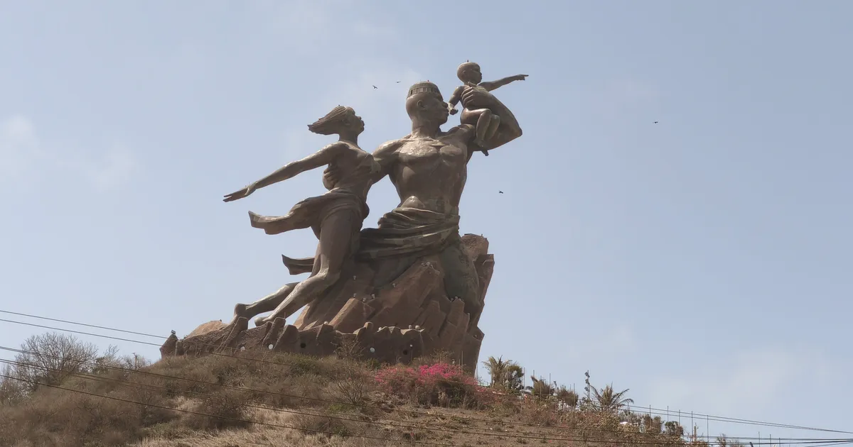Senegal Independence Day: the African Renaissance Monument on its hill in Dakar